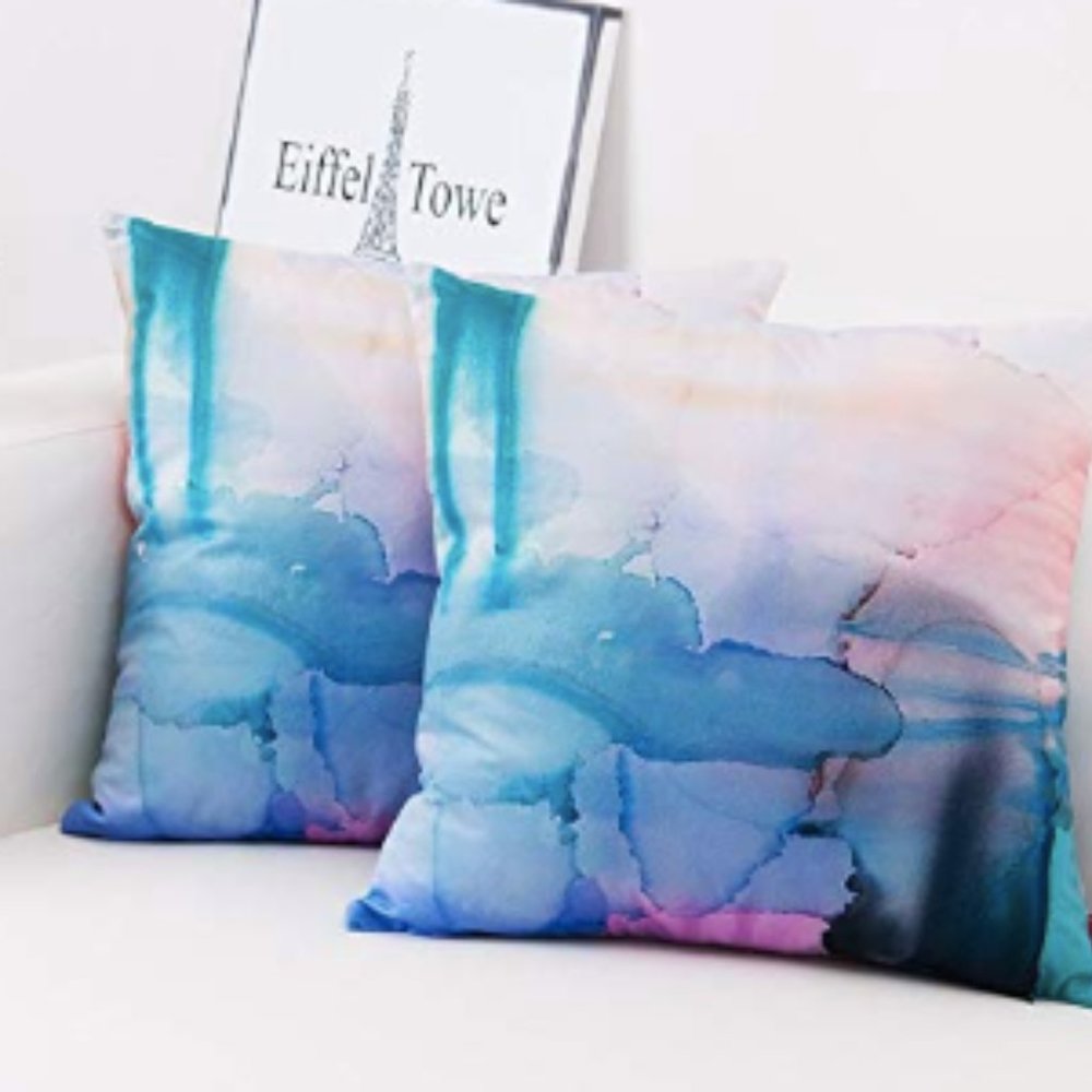 Watercolor Throw Pillow Cover
